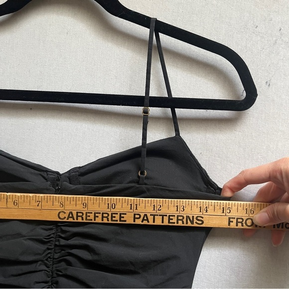 Babaton Belleza ruched body-con cotton poplin dress Sz 0 - Picture 10 of 12